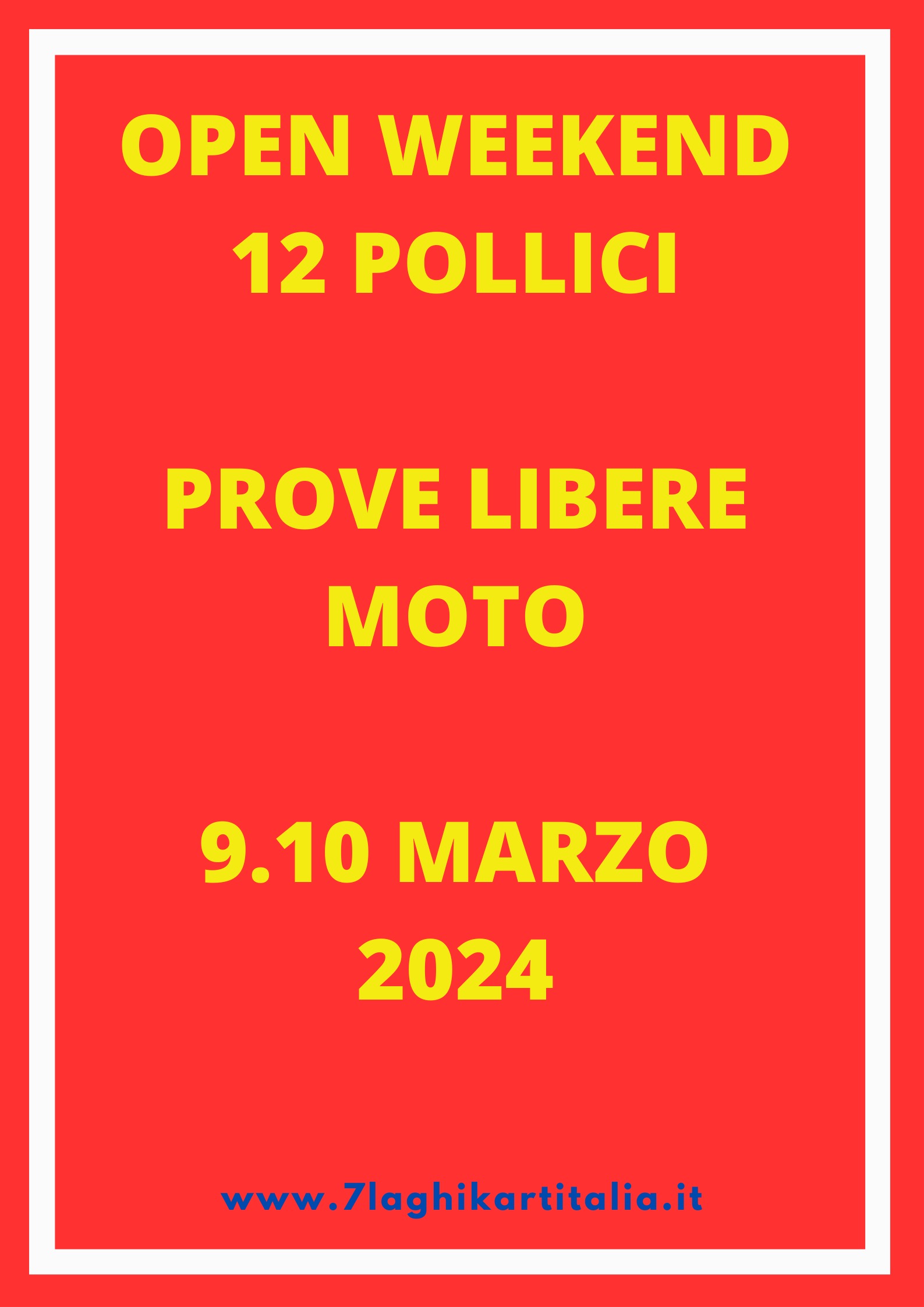 OPEN WEEKEND MOTO 12 POLLICI 9.10 MARZO 2024