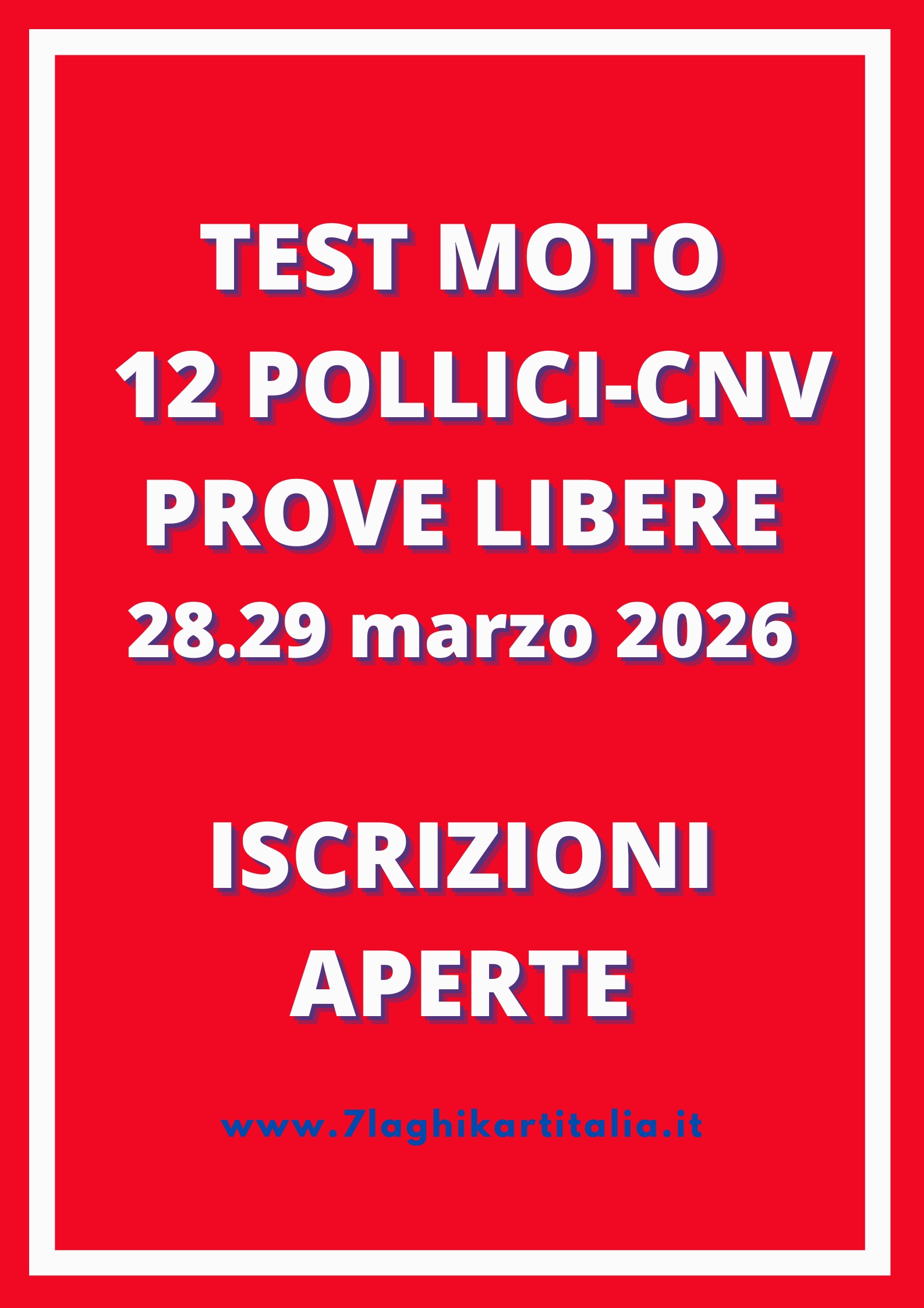 OPEN WEEKEND TEST MOTO 28.29 MARZO 2026